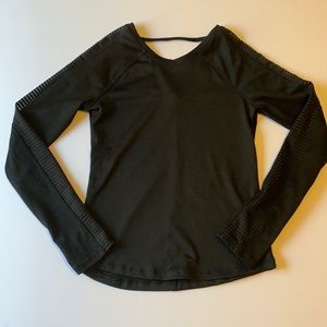 Girls black athletic top.